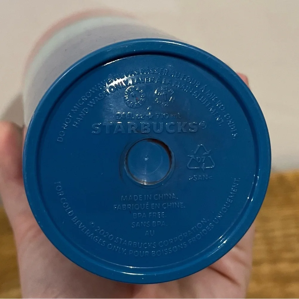 Starbucks red and blue ombré tumbler‎